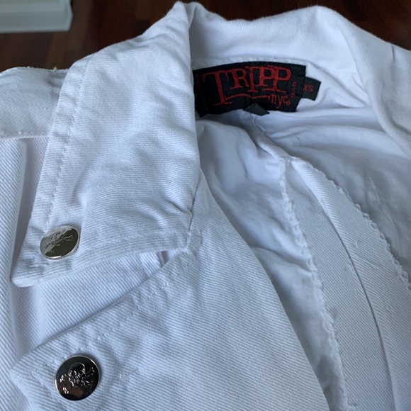 Tripp NYC man White Denim Moto Jacket - Picture 9 of 16